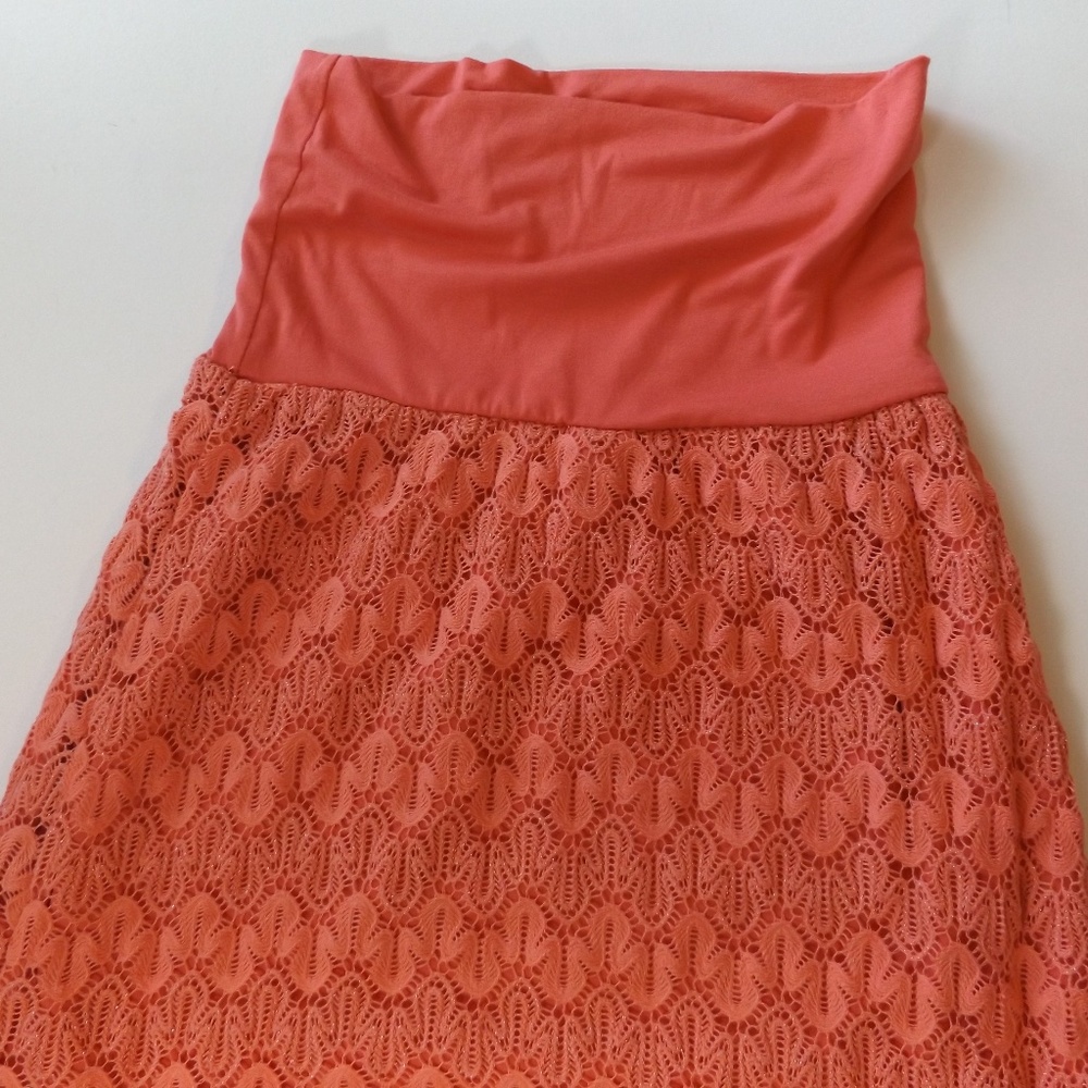 Vanity Coral Maxi Skirt Size S
